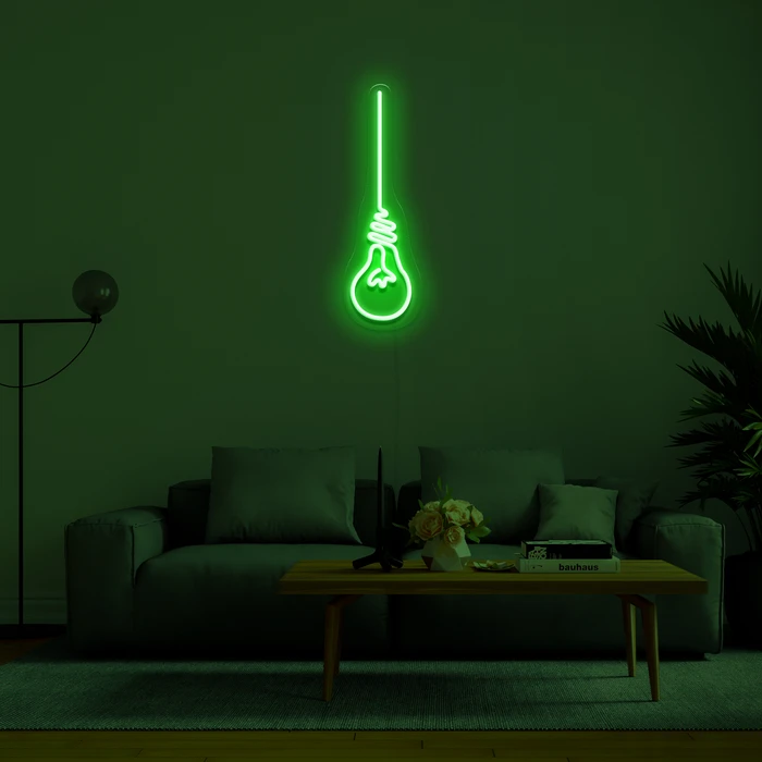 LED-valaistu neon 3D kyltit - Hehkulamppu